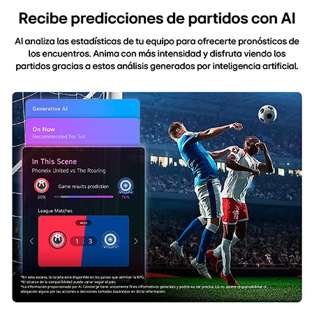 LG NANO 4K UHD AI NU85 for Ultimate Gameplay shows a fast-paced action game scene with a comparison inset highlighting smoother motion, while supporting up to 60Hz, VRR, ALLM, HGiG, and GeForce NOW.
